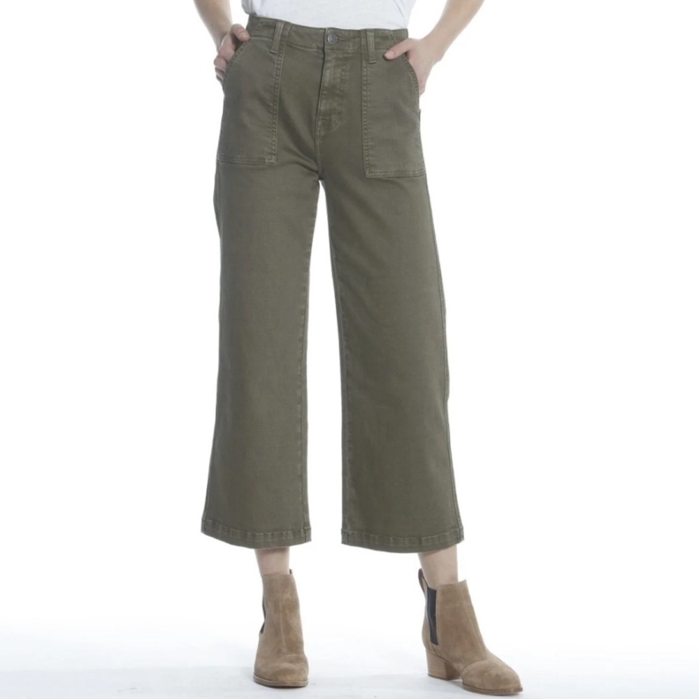 VIGOSS‎ Dylan High Rise Wide leg Olive stretch pants Sz 29